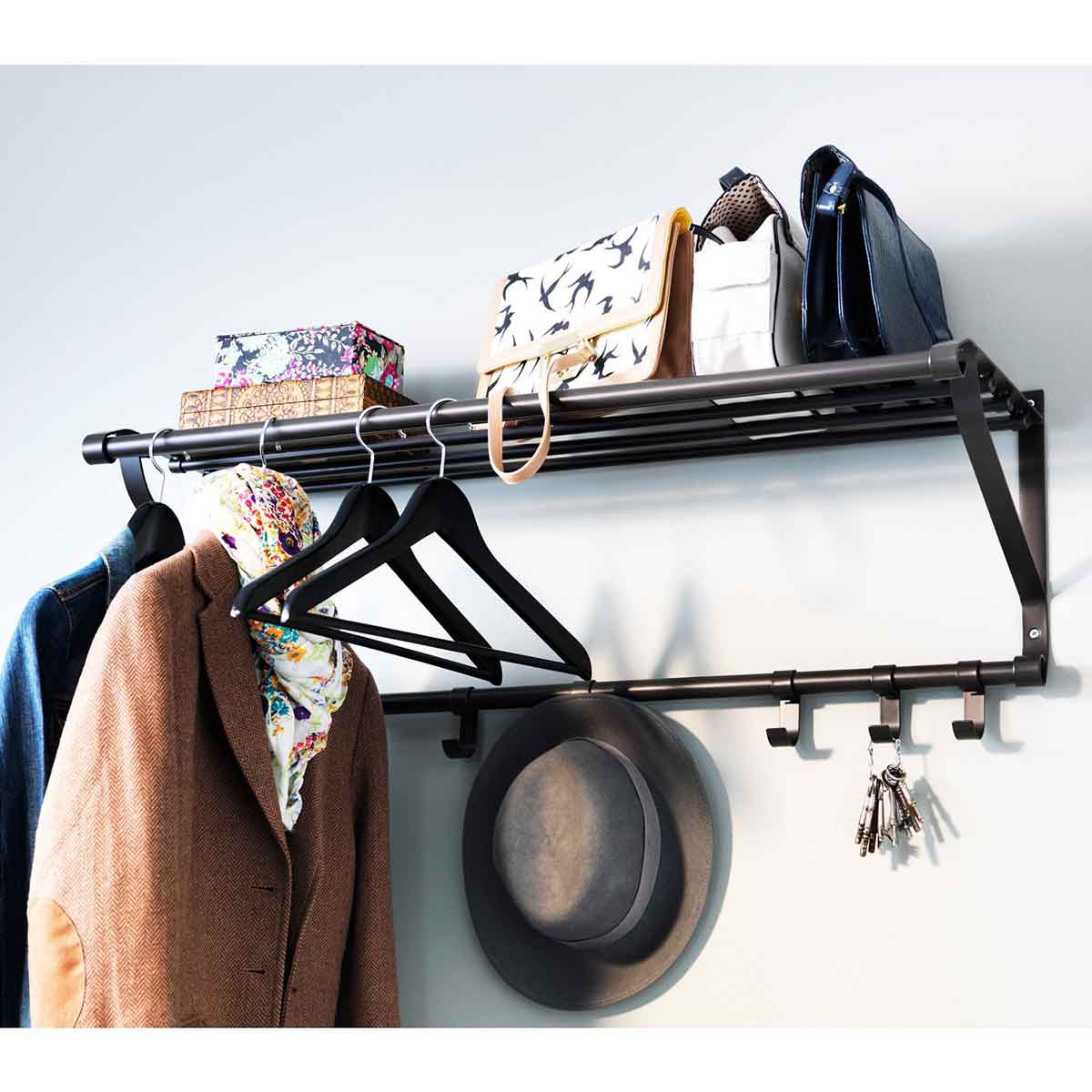 استند دیواری همراه با قلاب ایکیا مدل IKEA PORTIS